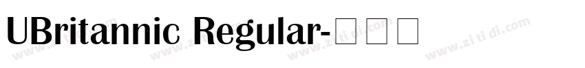 UBritannic Regular字体转换